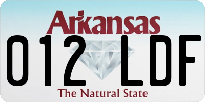 AR license plate 012LDF