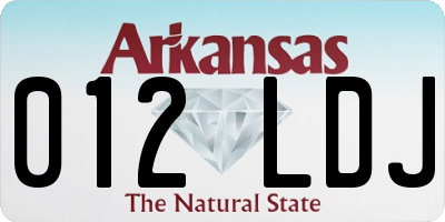 AR license plate 012LDJ