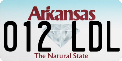 AR license plate 012LDL