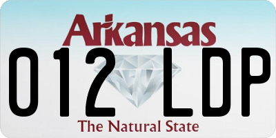 AR license plate 012LDP