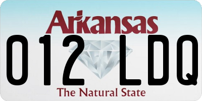 AR license plate 012LDQ