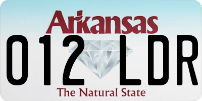 AR license plate 012LDR