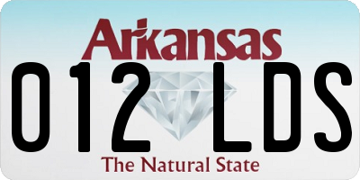 AR license plate 012LDS