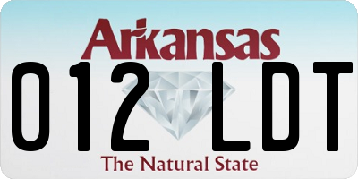 AR license plate 012LDT