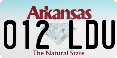 AR license plate 012LDU