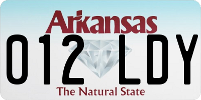 AR license plate 012LDY