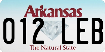 AR license plate 012LEB