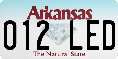 AR license plate 012LED