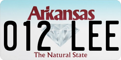 AR license plate 012LEE