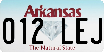 AR license plate 012LEJ