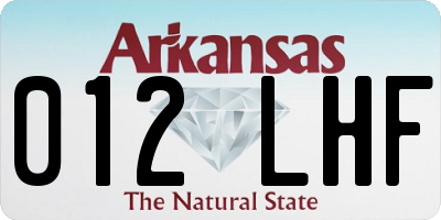 AR license plate 012LHF