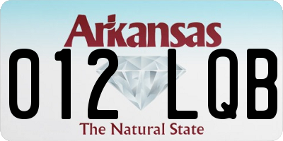 AR license plate 012LQB