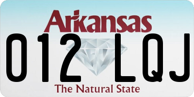 AR license plate 012LQJ