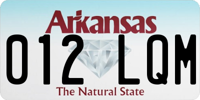 AR license plate 012LQM