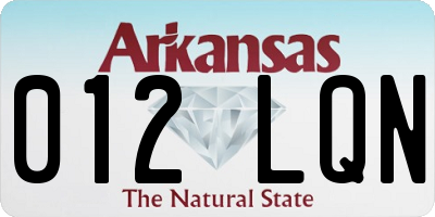AR license plate 012LQN
