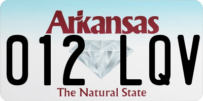 AR license plate 012LQV