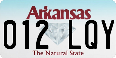AR license plate 012LQY