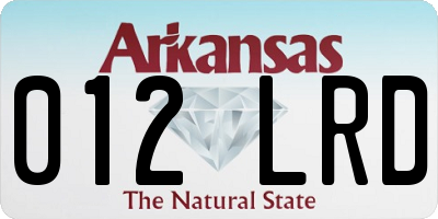 AR license plate 012LRD