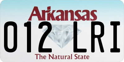 AR license plate 012LRI