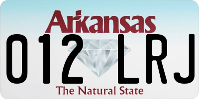 AR license plate 012LRJ