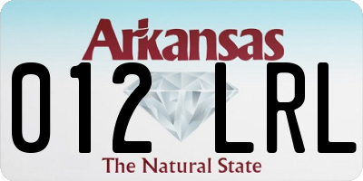 AR license plate 012LRL