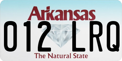 AR license plate 012LRQ