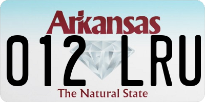 AR license plate 012LRU