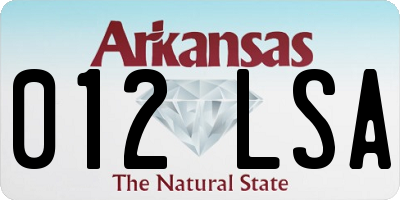 AR license plate 012LSA