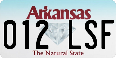 AR license plate 012LSF