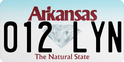 AR license plate 012LYN