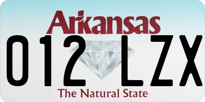 AR license plate 012LZX