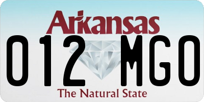 AR license plate 012MGO