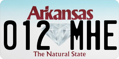 AR license plate 012MHE