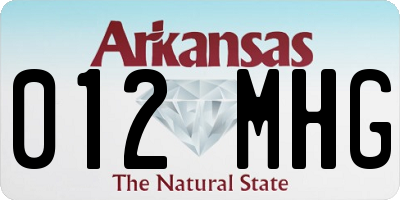 AR license plate 012MHG
