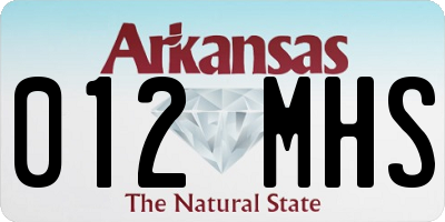 AR license plate 012MHS