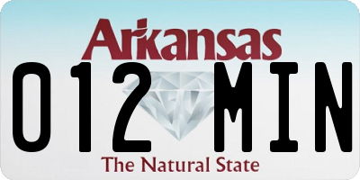 AR license plate 012MIN