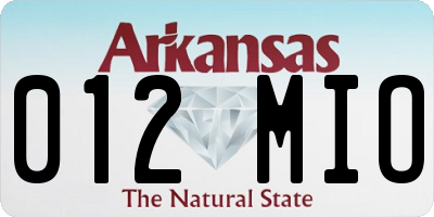 AR license plate 012MIO