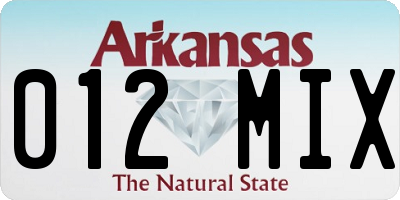 AR license plate 012MIX