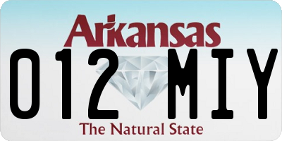 AR license plate 012MIY