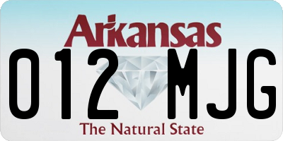 AR license plate 012MJG