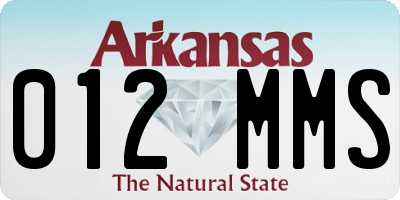 AR license plate 012MMS