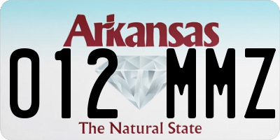 AR license plate 012MMZ