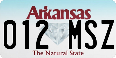 AR license plate 012MSZ