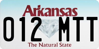 AR license plate 012MTT