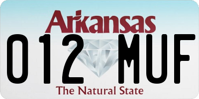 AR license plate 012MUF