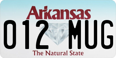 AR license plate 012MUG