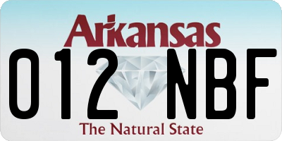 AR license plate 012NBF