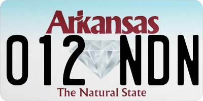 AR license plate 012NDN