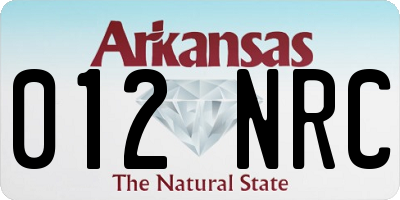 AR license plate 012NRC