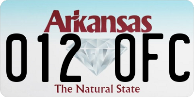 AR license plate 012OFC